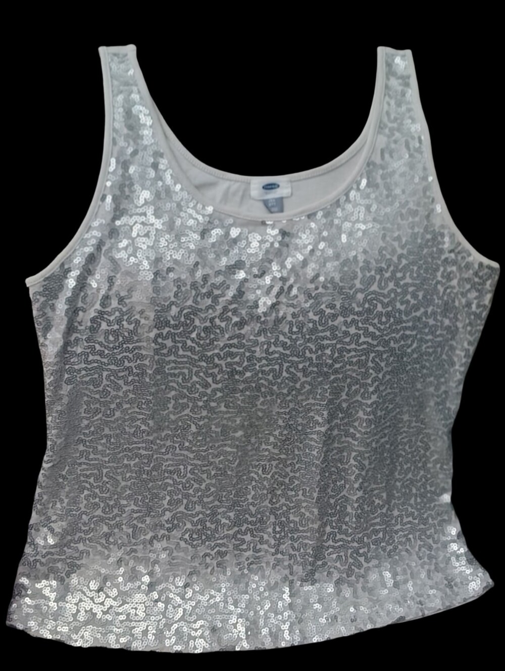 Old Navy Silver Sequin Tank Top - Women's Sleeveless Top
